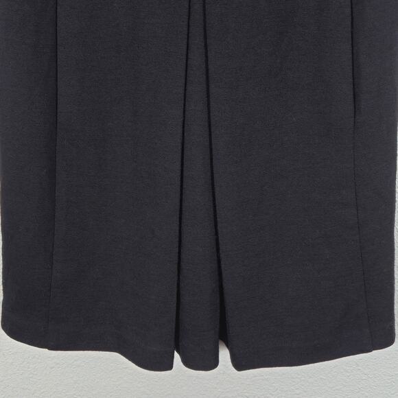 Milly Wool Dress Black Sleeveless Wool Size L Elegant Minimalism - Picture 5 of 10